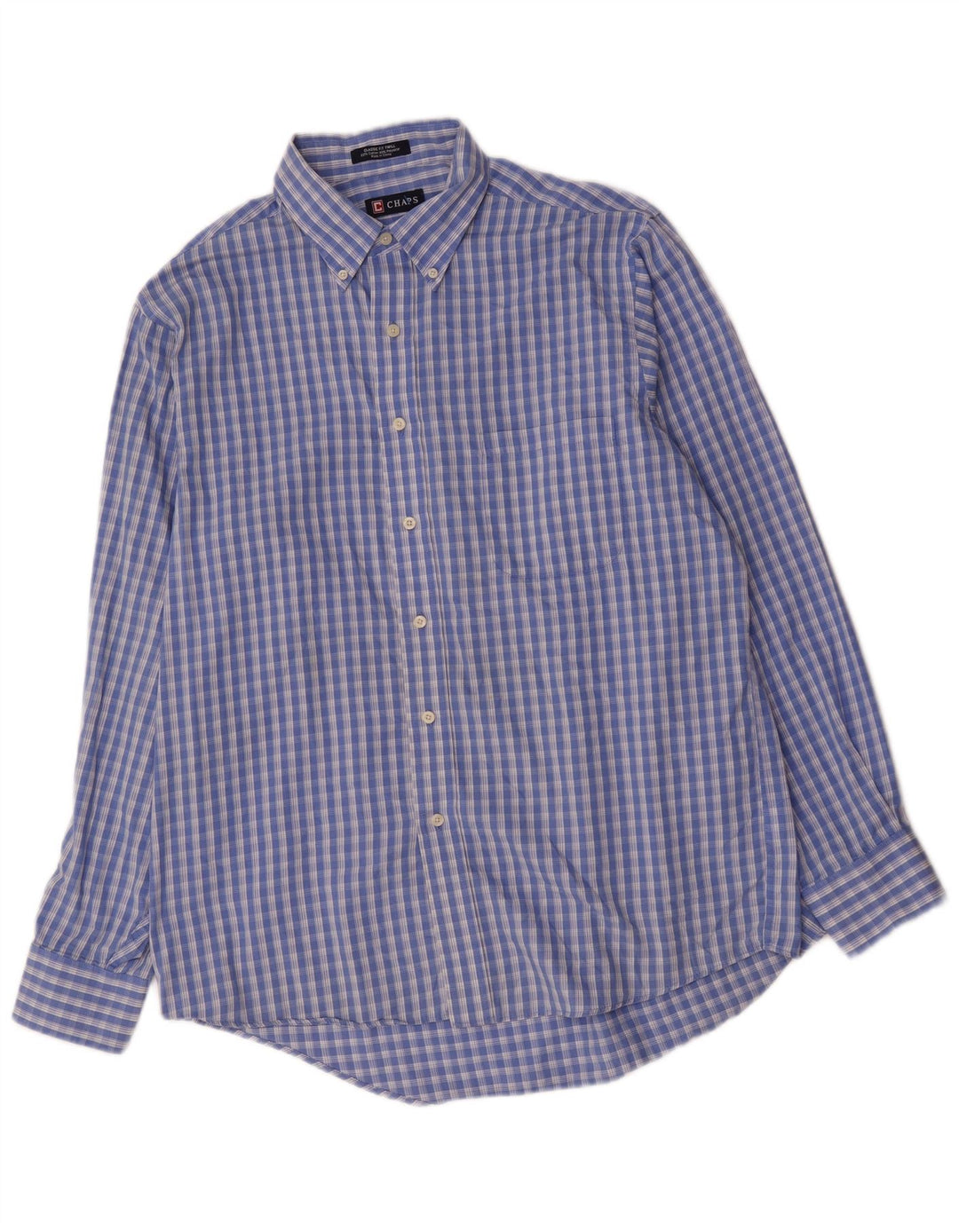 Chaps Ανδρικό πουκάμισο Classic Fit Size 16 1/2 Large Blue Check Cotton