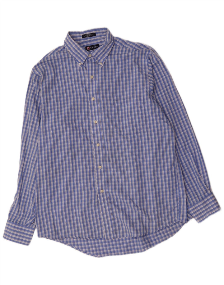 Chaps Ανδρικό πουκάμισο Classic Fit Size 16 1/2 Large Blue Check Cotton
