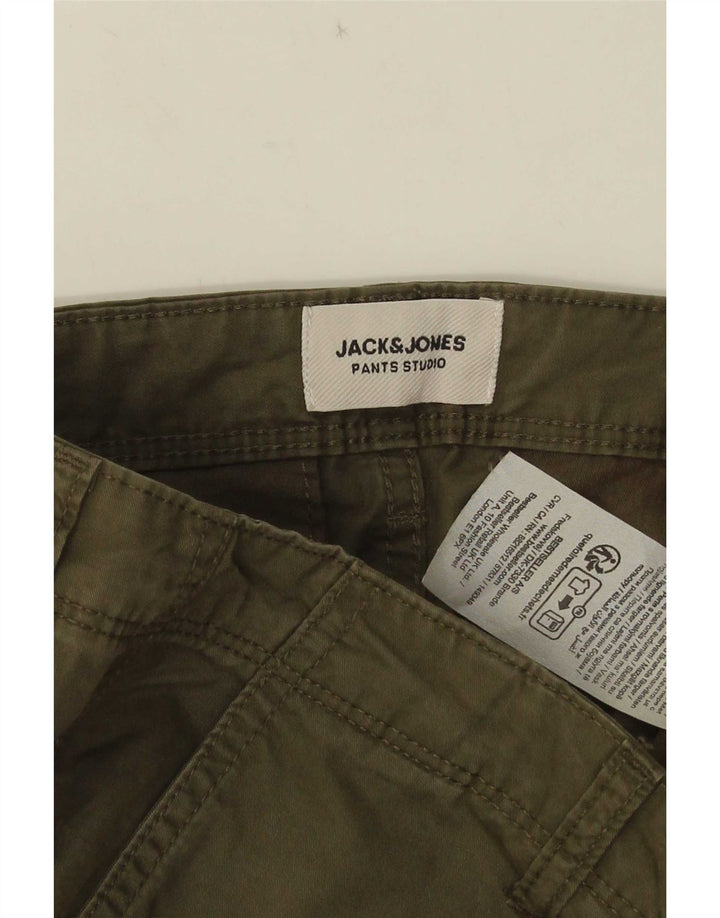 Jack & Jones Ανδρικό σορτς Cargo Medium W34 Χακί βαμβακερό