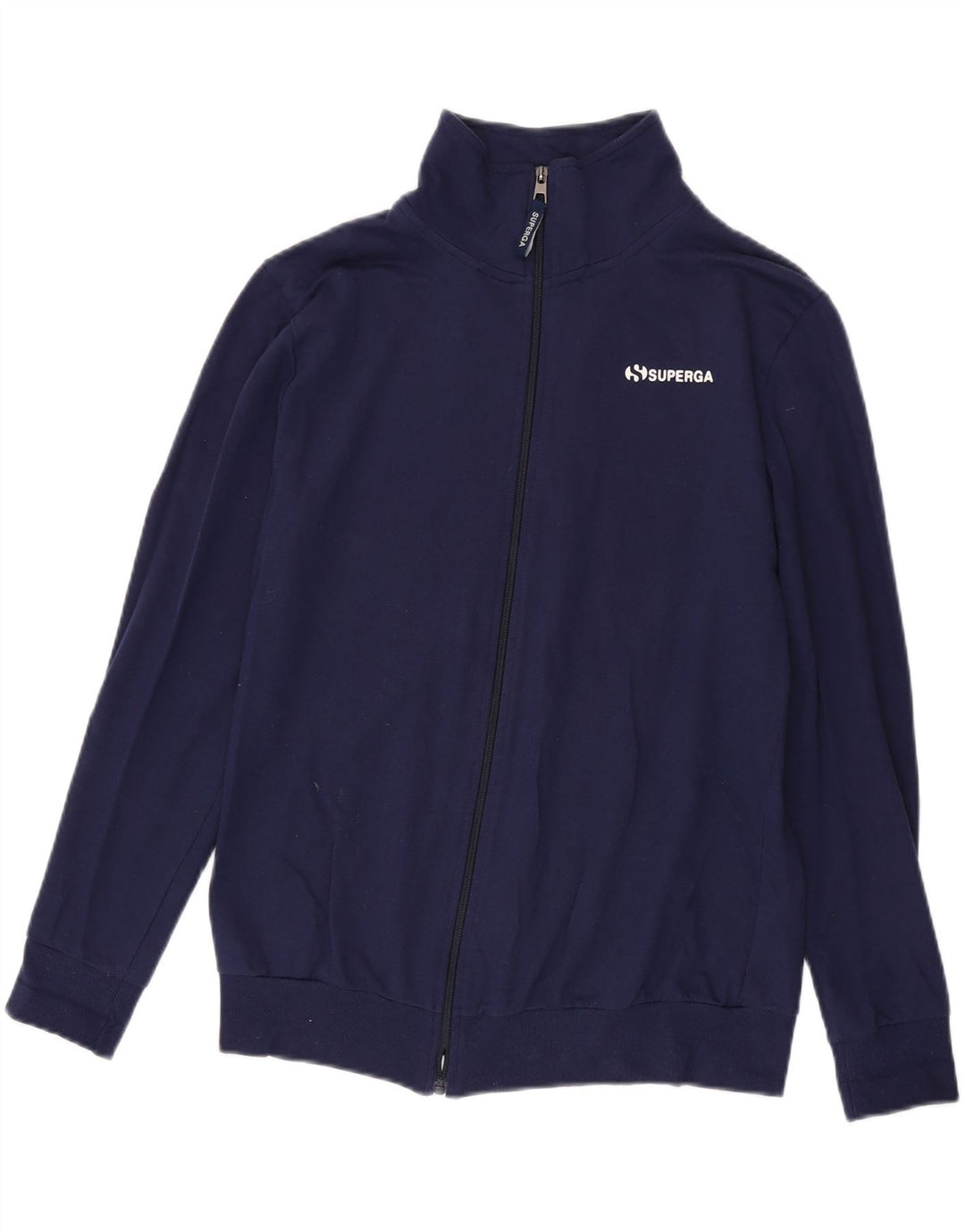Γυναικεία αθλητική φόρμα SUPERGA Top Jacket UK 16 Large Navy Blue Cotton