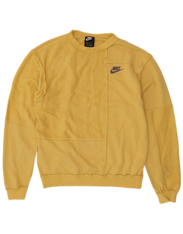 Ανδρικό φούτερ NIKE με χαλαρή εφαρμογή Jumper XS Κίτρινο βαμβακερό