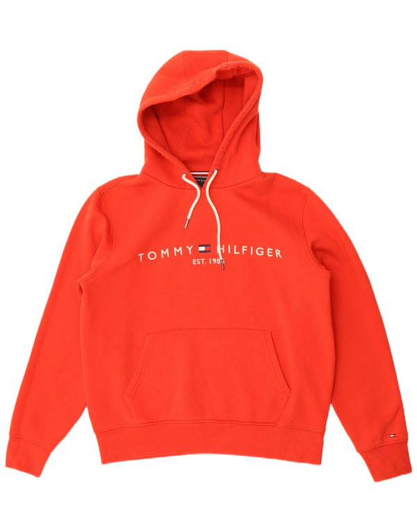 Tommy Hilfiger Γυναικείο Graphic Hoodie Jumper UK 16 Large Red