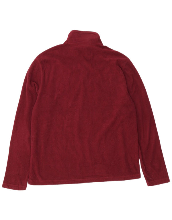 Eddie Bauer Ανδρικό φερμουάρ με λαιμόκοψη Fleece Jumper Medium Maroon Πολυεστέρας