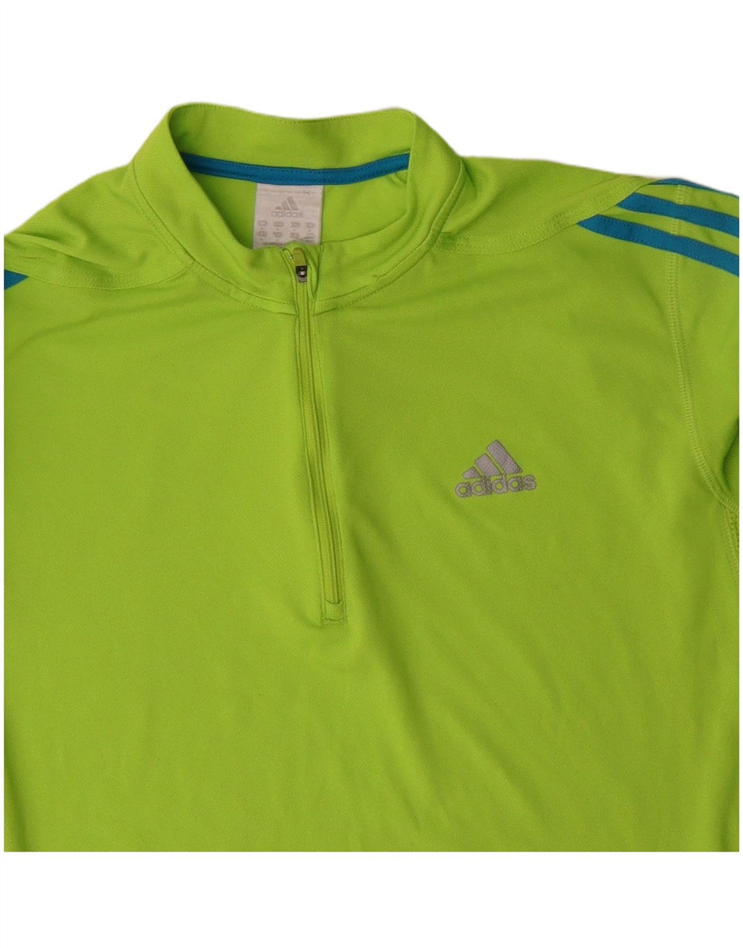 Ανδρική φόρμα πουλόβερ με φερμουάρ ADIDAS Top Μεσαίο πράσινο πολυεστέρας