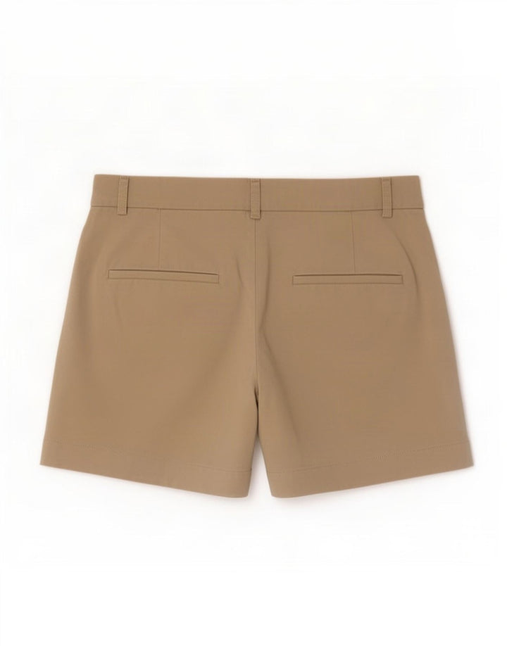 Zara Γυναικείο σορτς με καρφίτσες casual Medium W28 Μπεζ βαμβακερό