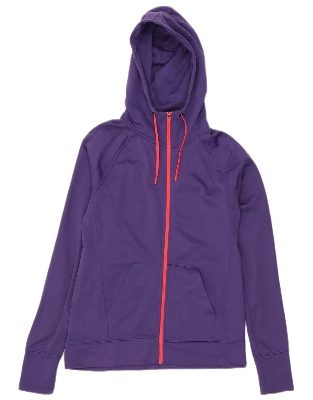 Champion Women Performance Zip Hoodie πουλόβερ UK 10 Small Purple Polyester