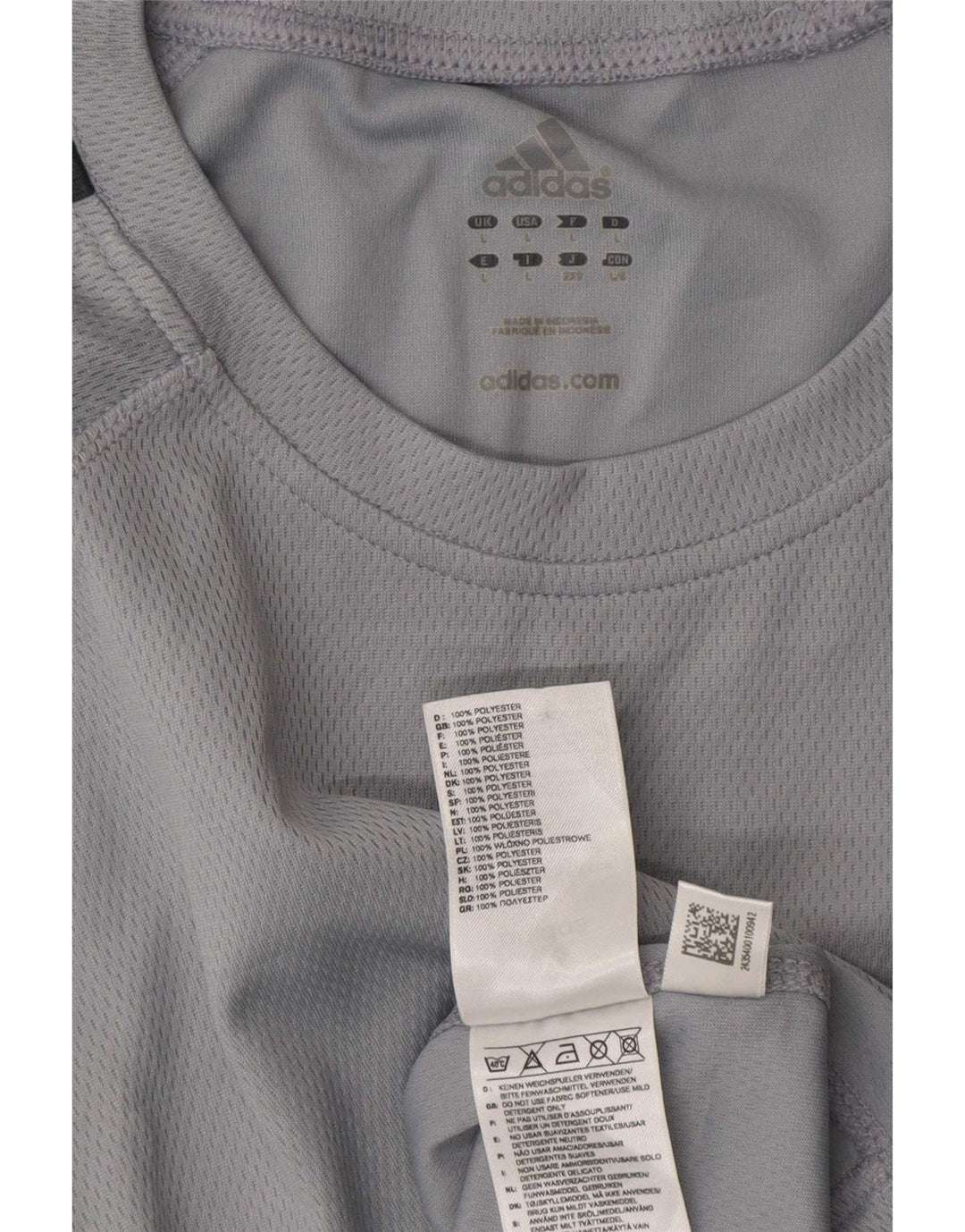 Γραφικό T-Shirt Adidas Mens Climalite Top Large Grey Polyester