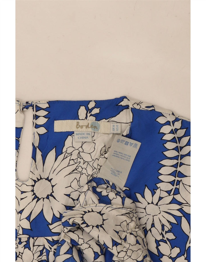 BODEN Γυναικεία Μπλούζα Τοπ UK 8 Small Blue Floral Viscose