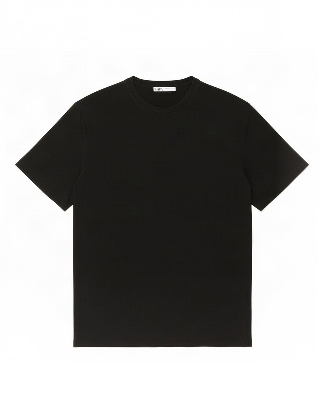 Ανδρικό T-Shirt Zara Τοπ μεγάλο μαύρο βαμβακερό