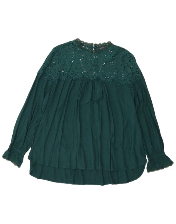 Marks & Spencer Γυναικεία Μπλούζα Τοπ UK 22 3XL Πράσινη βισκόζη