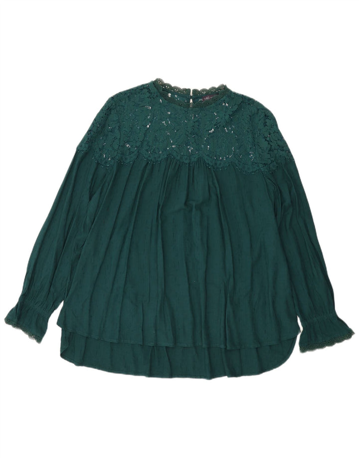 Marks & Spencer Γυναικεία Μπλούζα Τοπ UK 22 3XL Πράσινη βισκόζη
