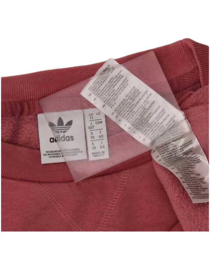 Γυναικείο φούτερ ADIDAS Oversized Jumper UK 12 Μεσαίο Ροζ Βαμβακερό