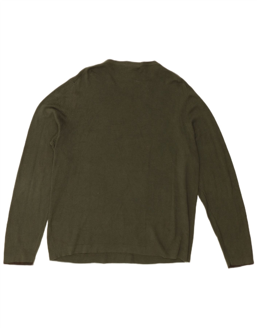 Eddie Bauer Ανδρικό πουλόβερ με λαιμόκοψη με μεσαίο χακί βαμβάκι