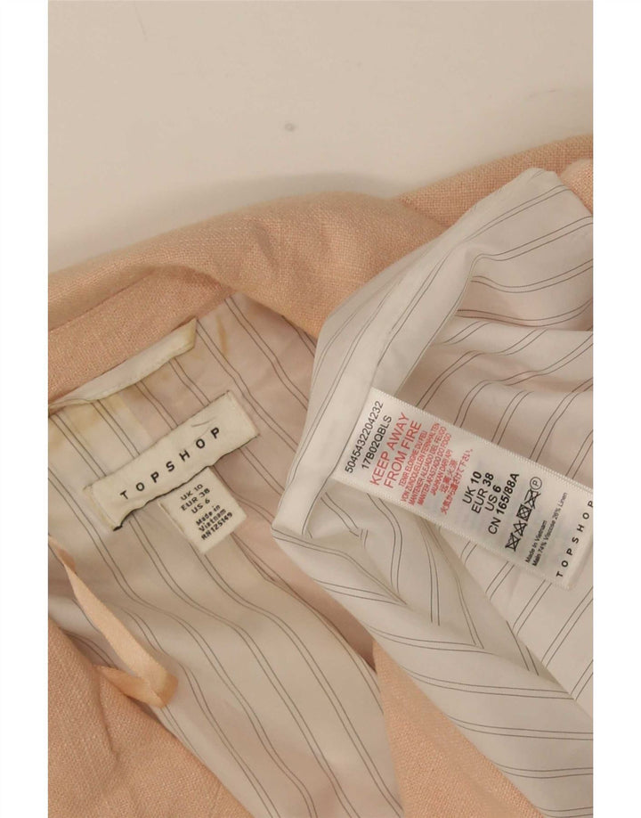 Topshop Γυναικείο σακάκι με διπλό στήθος UK 10 ροζ βισκόζη