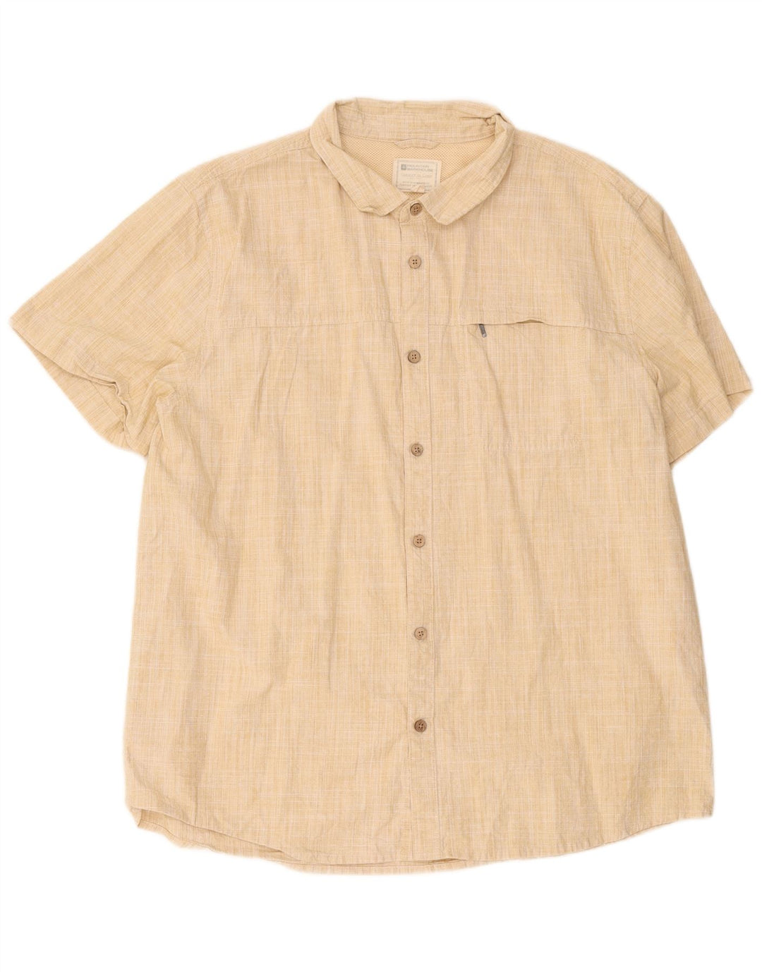 Ανδρικό κοντομάνικο πουκάμισο Mountain Warehouse 2XL Beige Polyester