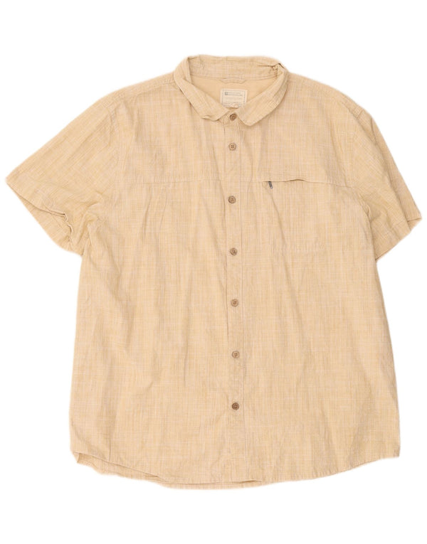Ανδρικό κοντομάνικο πουκάμισο Mountain Warehouse 2XL Beige Polyester