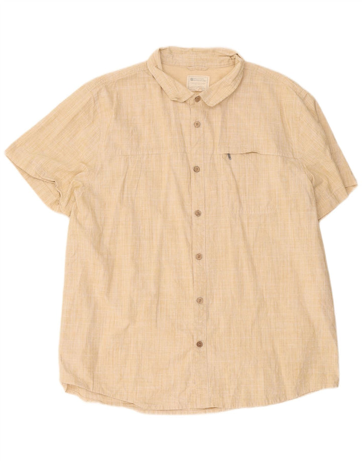 Ανδρικό κοντομάνικο πουκάμισο Mountain Warehouse 2XL Beige Polyester