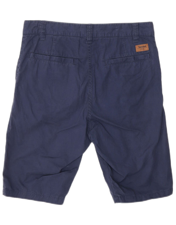 TIMBERLAND Boys Chino Shorts 15-16 Years W30 Navy Blue Cotton
