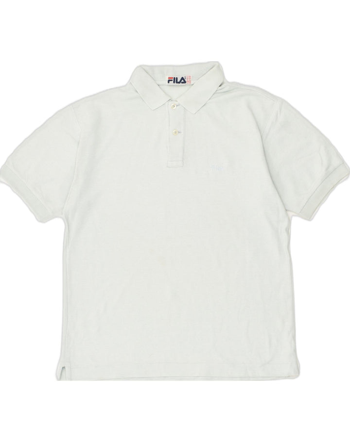 FILA Mens Polo Shirt IT 46 Small Blue Cotton | Vintage Fila | Thrift | Second-Hand Fila | Used Clothing | Messina Hembry 