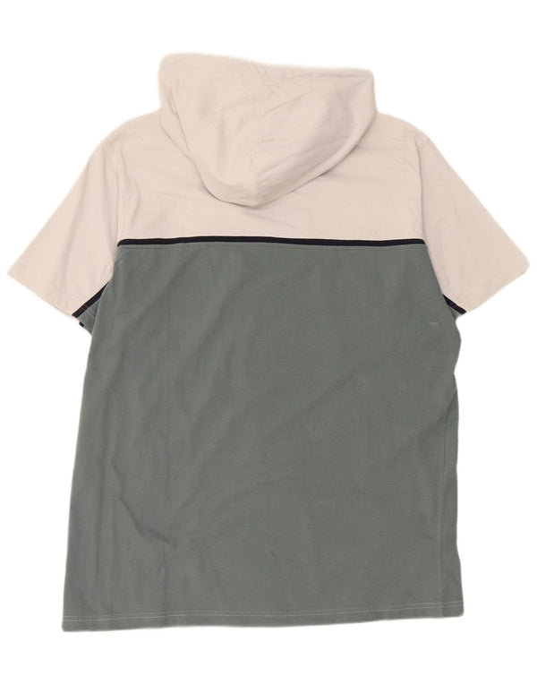 Ανδρικό μπλουζάκι CHAMPION με κουκούλα με φερμουάρ Top 2XL Λευκό βαμβακερό μπλοκ