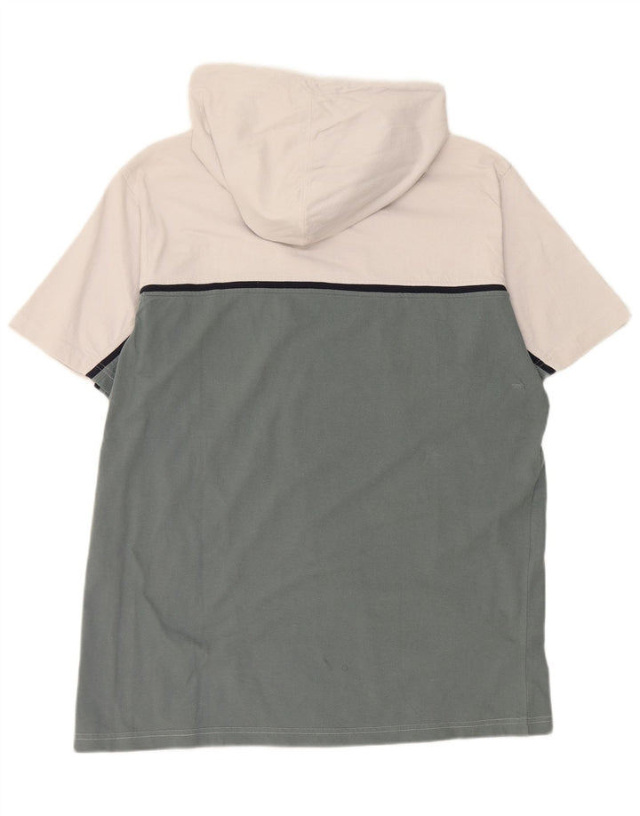 Ανδρικό μπλουζάκι CHAMPION με κουκούλα με φερμουάρ Top 2XL Λευκό βαμβακερό μπλοκ