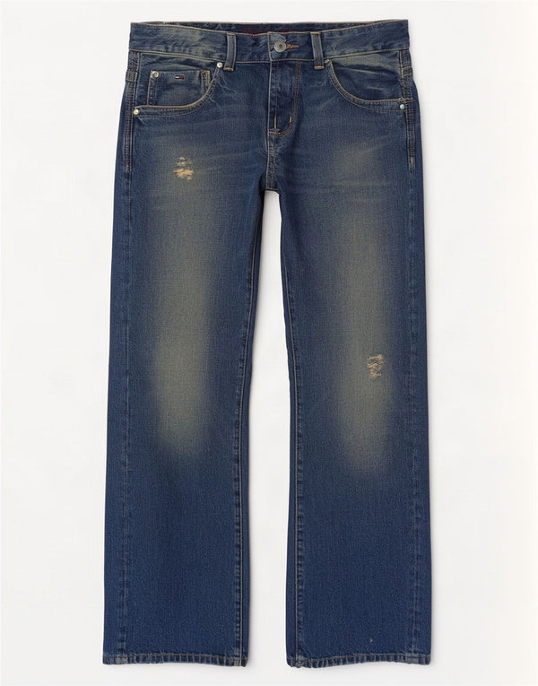 Tommy Hilfiger Γυναικεία Laurie Distressed Loose Jeans W32 L32 Blue Cotton