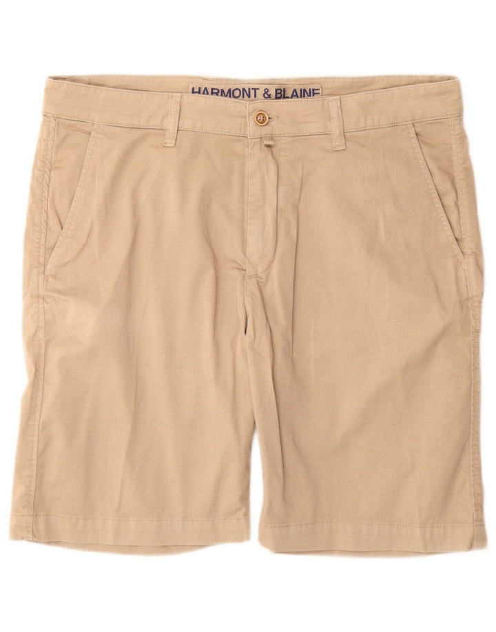 HARMONT & BLAINE Ανδρικό σορτς Chino IT 52 XL W34 Μπεζ βαμβακερό