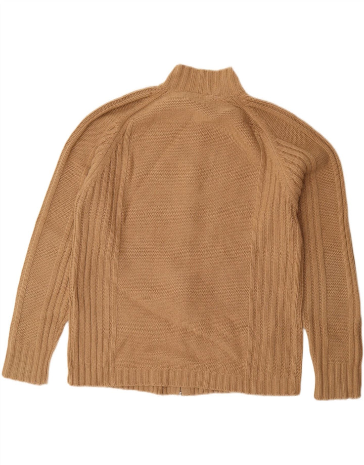 Ανδρικό πουλόβερ ζακέτα Ted Baker Size 5 XL Beige Lambswool