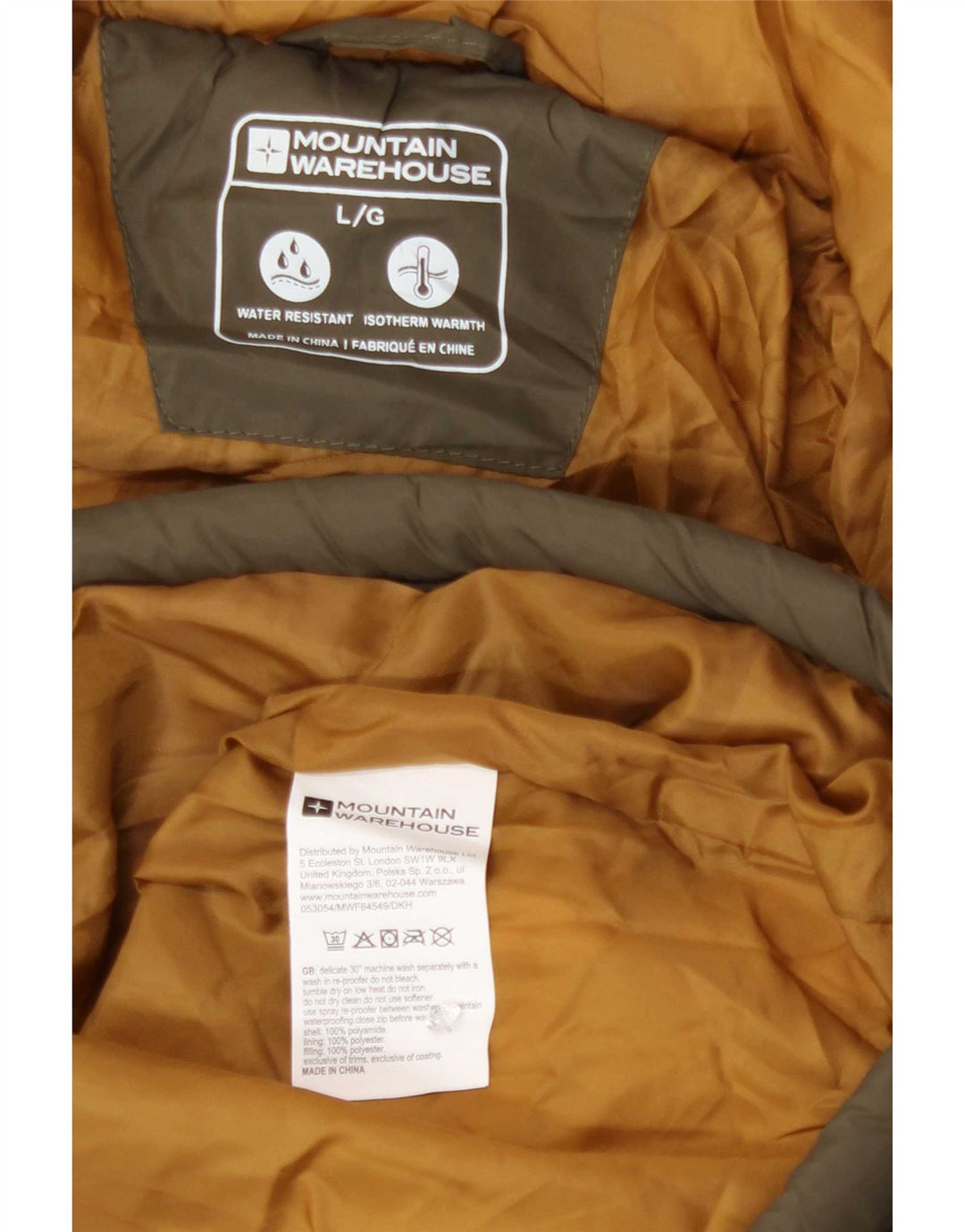 Mountain Warehouse Ανδρικό μπουφάν με κουκούλα UK 40 Large Khaki Polyamide