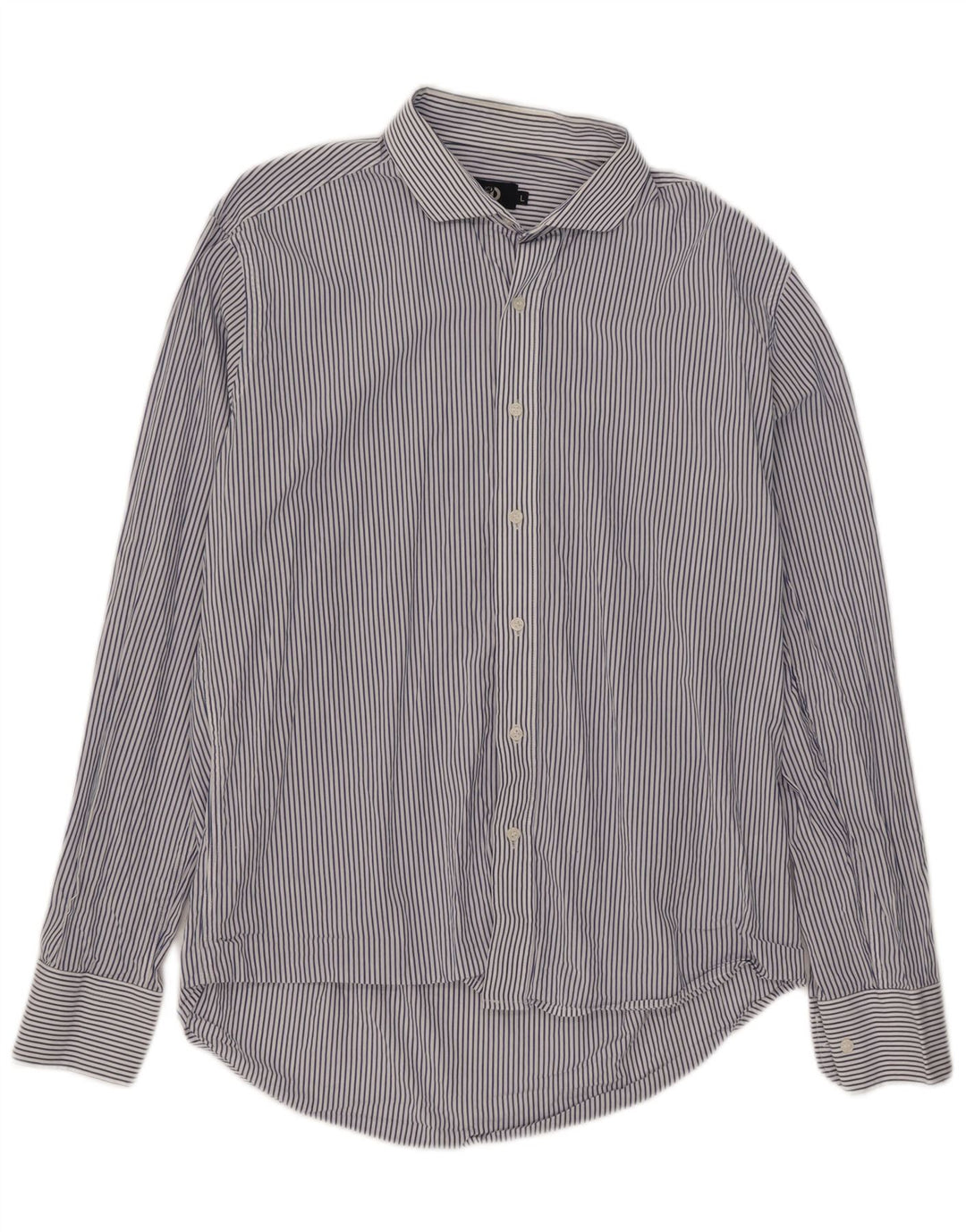 Ανδρικό πουκάμισο Dack's Slim Fit Large Blue Pinstripe Βαμβακερό