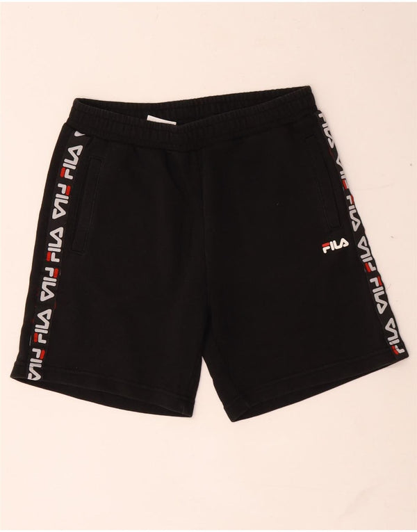 Fila Boys Graphic Sport σορτς 11-12 ετών Μαύρο Βαμβακερό