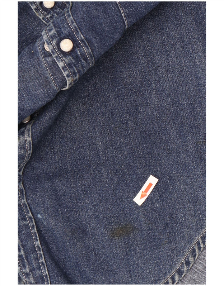 Ανδρικό τζιν πουκάμισο Levi's μεσαίο μπλε βαμβακερό