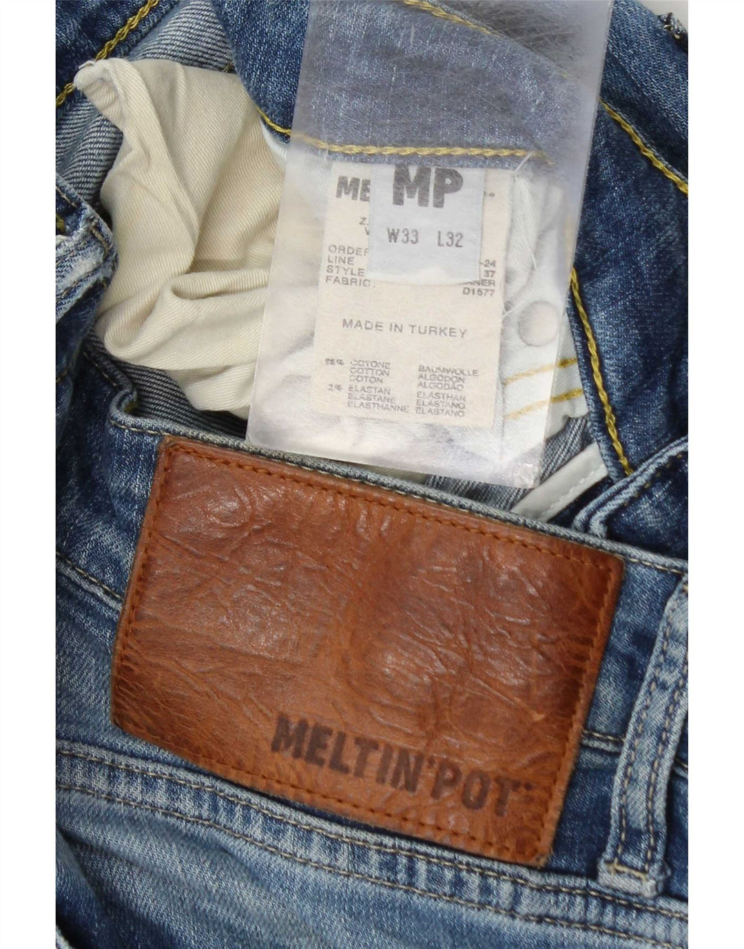 Meltin' Pot Ανδρικό Slim Jeans W33 L32 Blue Cotton