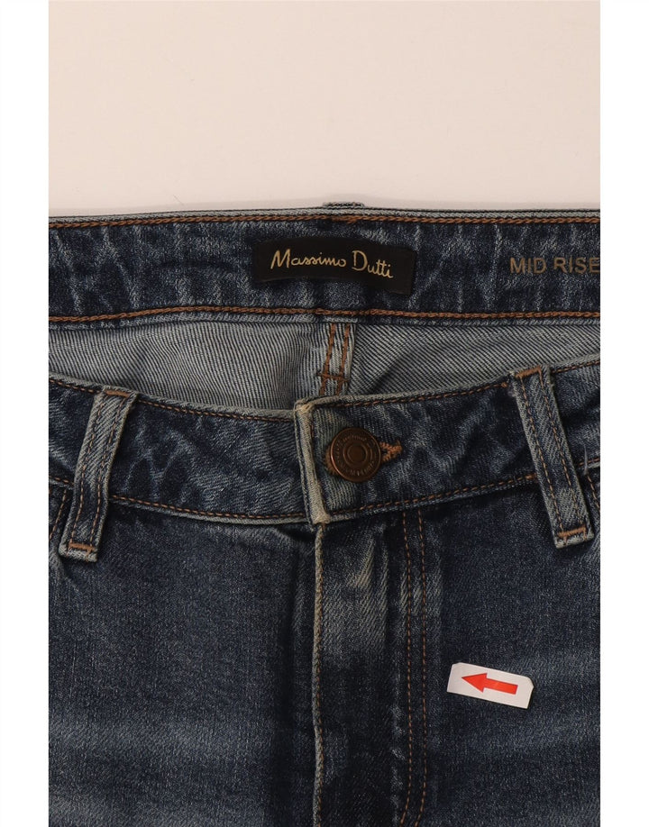 Massimo Dutti Γυναικείο τσιγάρο Straight Jeans EU 42 Large W32 L27 Blue