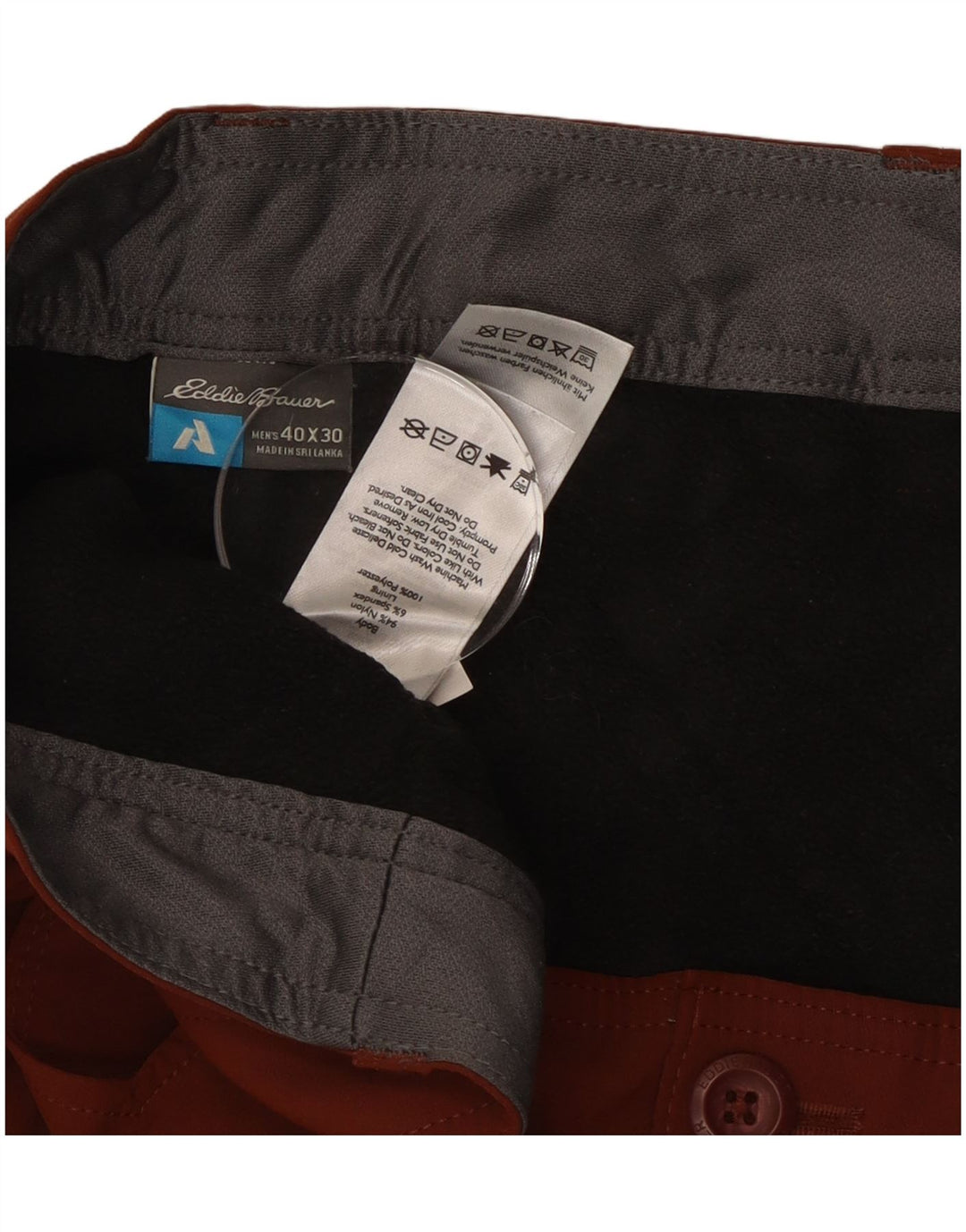 Eddie Bauer Ανδρικό ίσιο παντελόνι Cargo W40 L30 Maroon Nylon