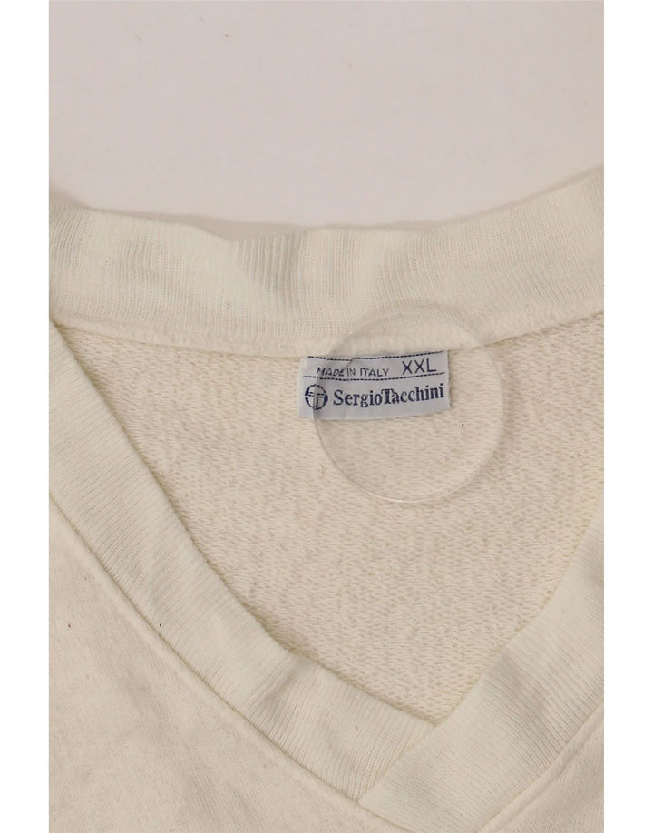 SERGIO TACCHINI Ανδρική φούτερ Jumper 2XL Off White Colourblock