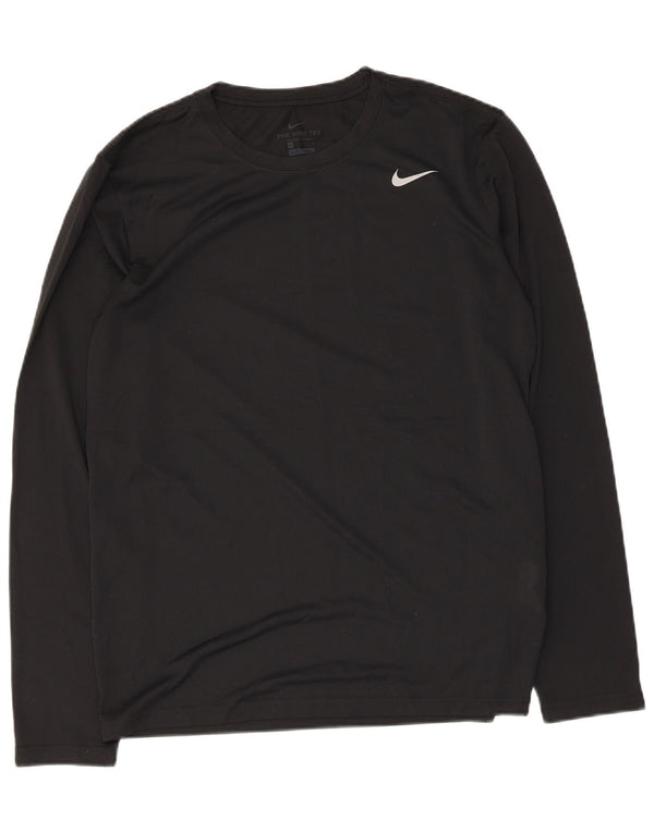 Ανδρικό τοπ Nike Dri Fit Μακρυμάνικο μεσαίο μαύρο πολυεστέρας