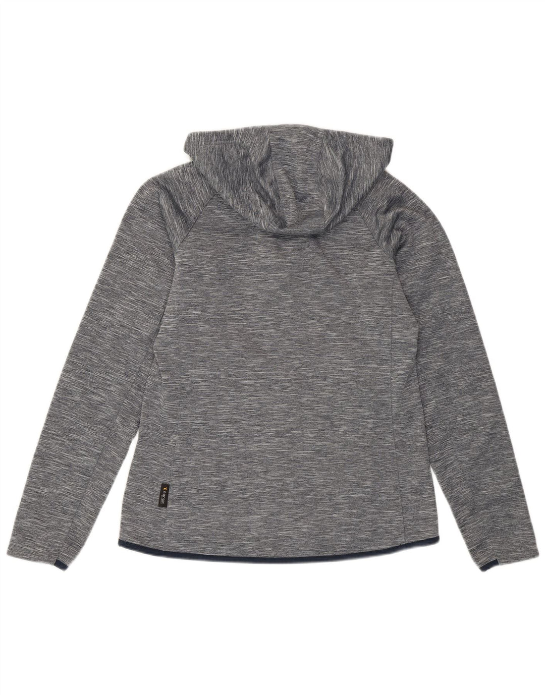 Jack Wolfskin γυναικείο πουλόβερ με φερμουάρ UK 12 μεσαίου μήκους γκρι με λυγίδες πολυεστέρα
