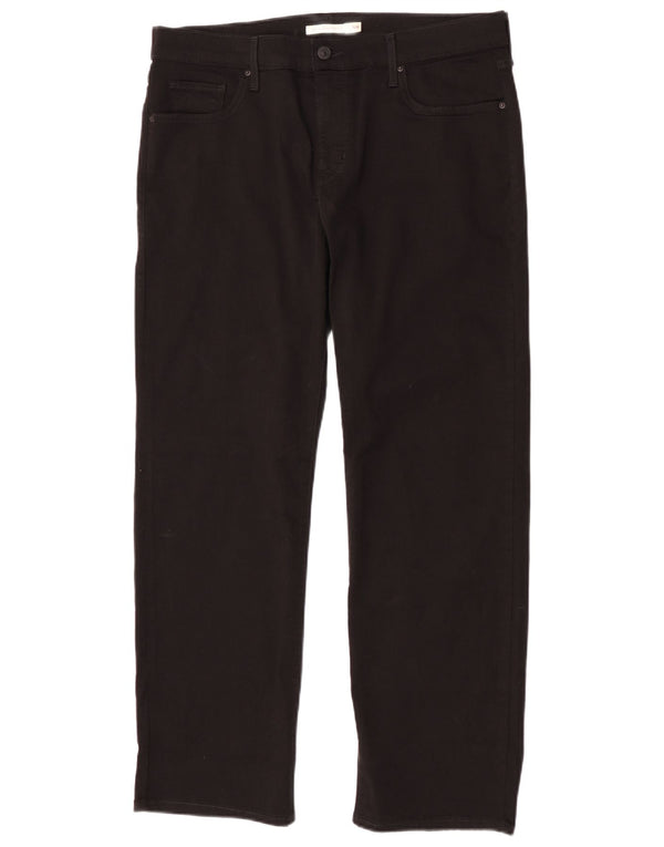 Levi's Womens 314 Shaping Straight Jeans UK 16 Large W34 L30 Μαύρο βαμβακερό