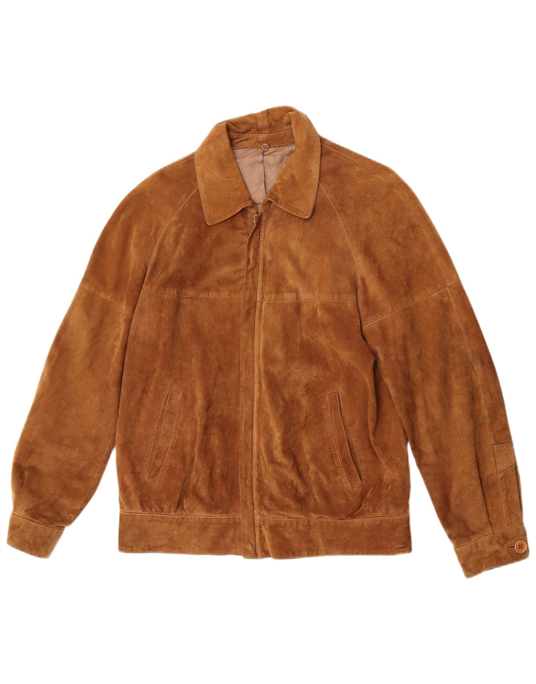 Vintage Ανδρικό Suede Jacket UK 36 Small Beige