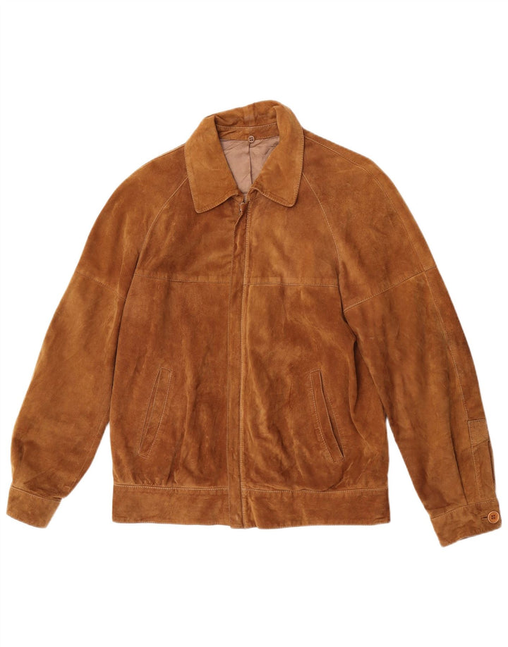 Vintage Ανδρικό Suede Jacket UK 36 Small Beige