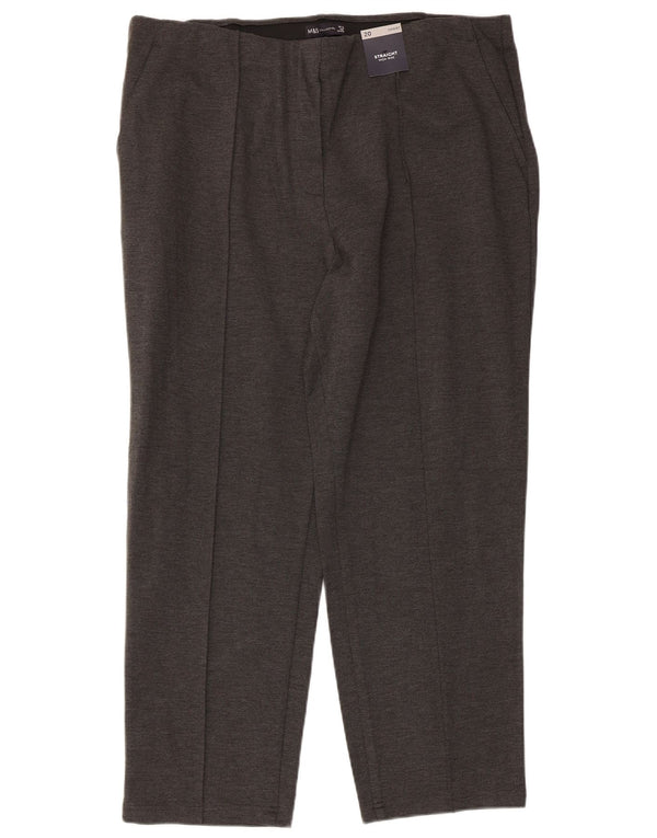 Marks & Spencer Γυναικείο ψηλόμεσο παντελόνι Chino UK 20 2XL W38 L27 Γκρι