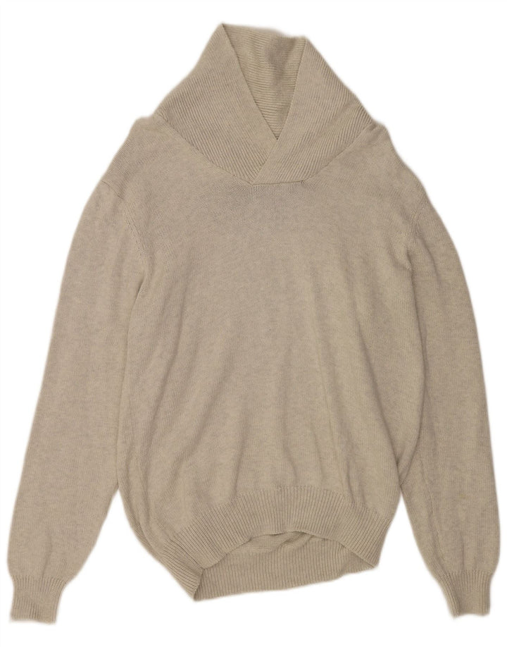 MARKS & SPENCER Ανδρικό πουλόβερ με σάλι λαιμό UK 41/43 Large Grey