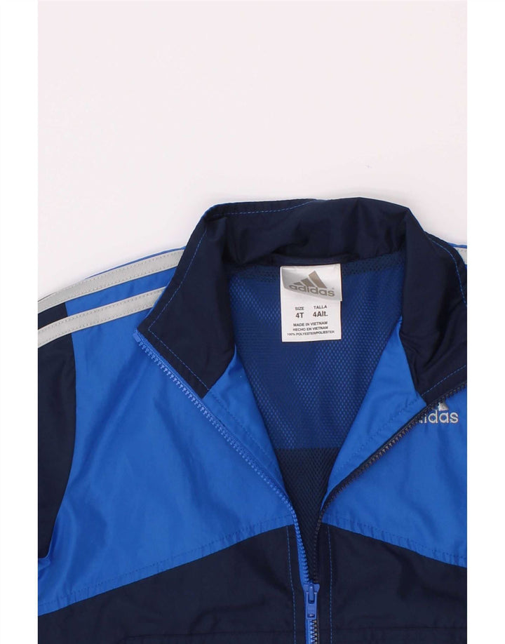 Adidas Boys αθλητική φόρμα Adidas Top Jacket 3-4 Years Navy Blue Colorblock Polyester