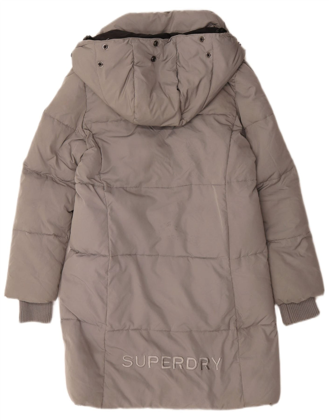 Superdry γυναικείο παλτό μεγάλου μεγέθους με κουκούλα με κουκούλα UK 10 Small Grey
