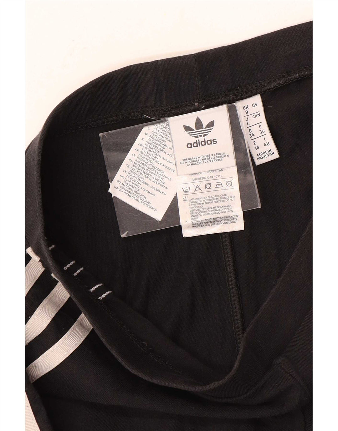 Γυναικείο κολάν Adidas UK 8 Small μαύρο βαμβακερό