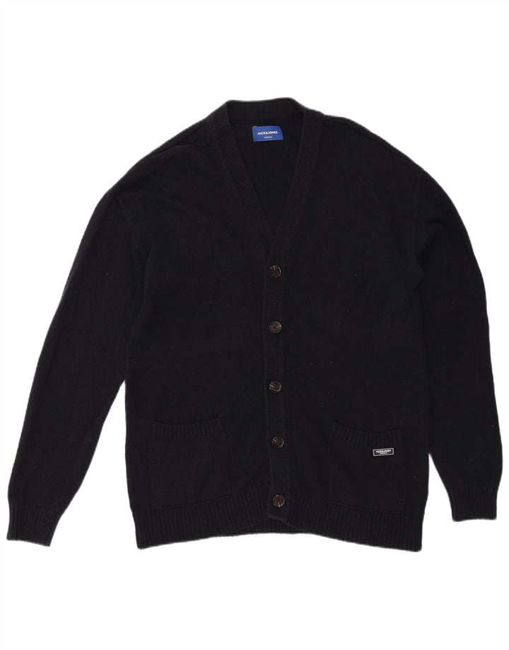 Jack & Jones Ανδρική ζακέτα πουλόβερ μεσαίου μπλε βαμβακερό
