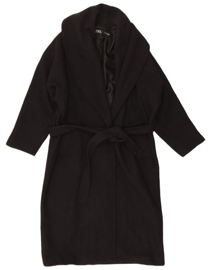 Zara Γυναικείο Πανωφόρι UK 14 Medium Μαύρο