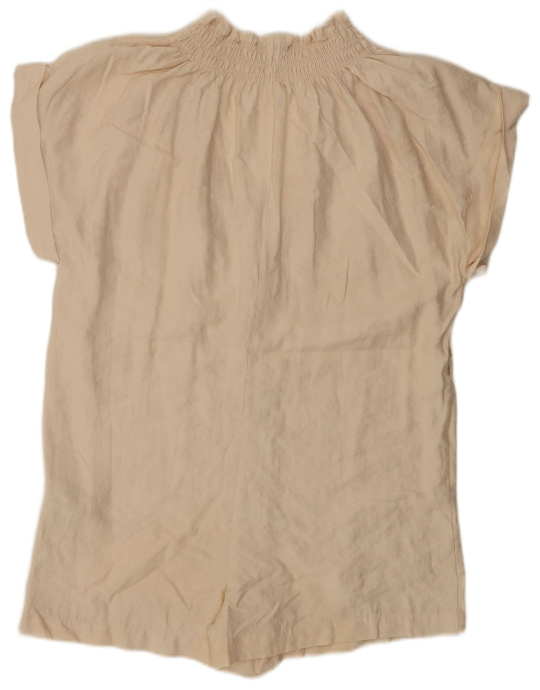 ZARA Γυναικεία Υπερμεγέθη Playsuit UK 6 XS Beige Lyocell