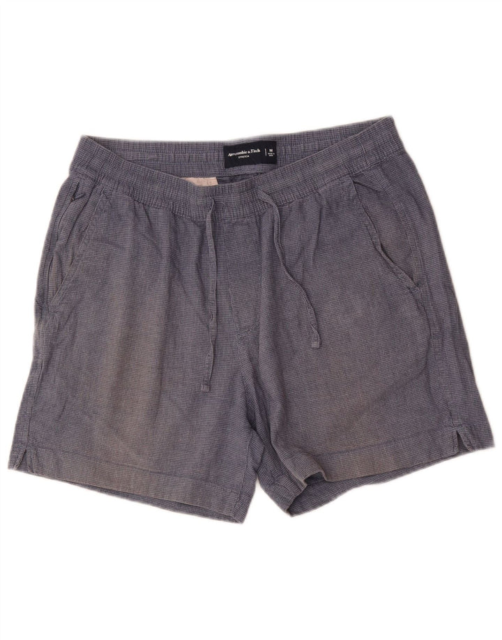 Γυναικείο σορτς Chino Abercrombie & Fitch Medium W32 Navy Blue Houndstooth
